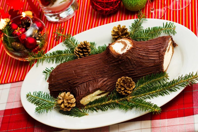 dessert Christmas log (France)