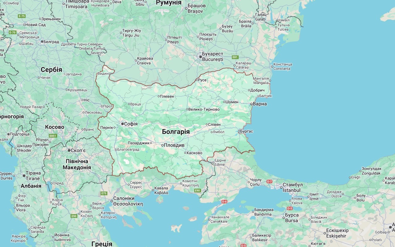 где находится Болгария