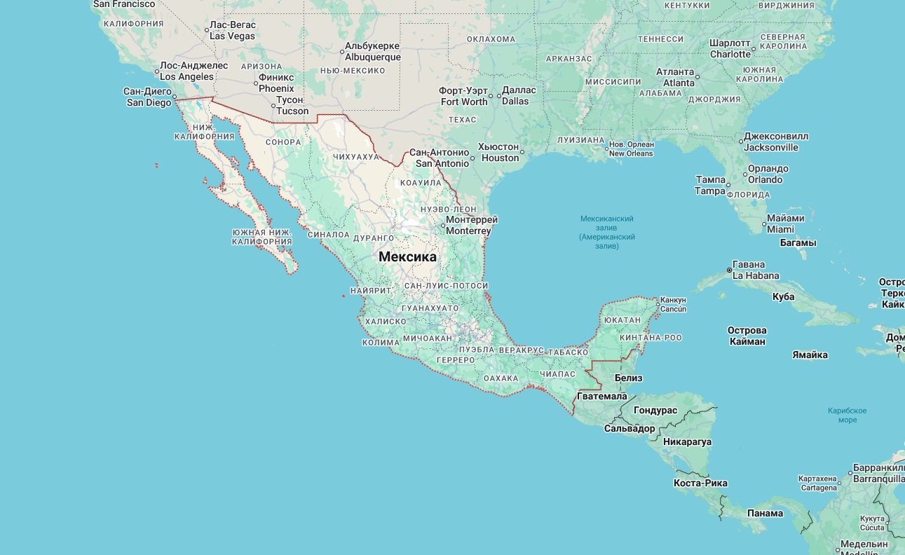 где находится Мексика