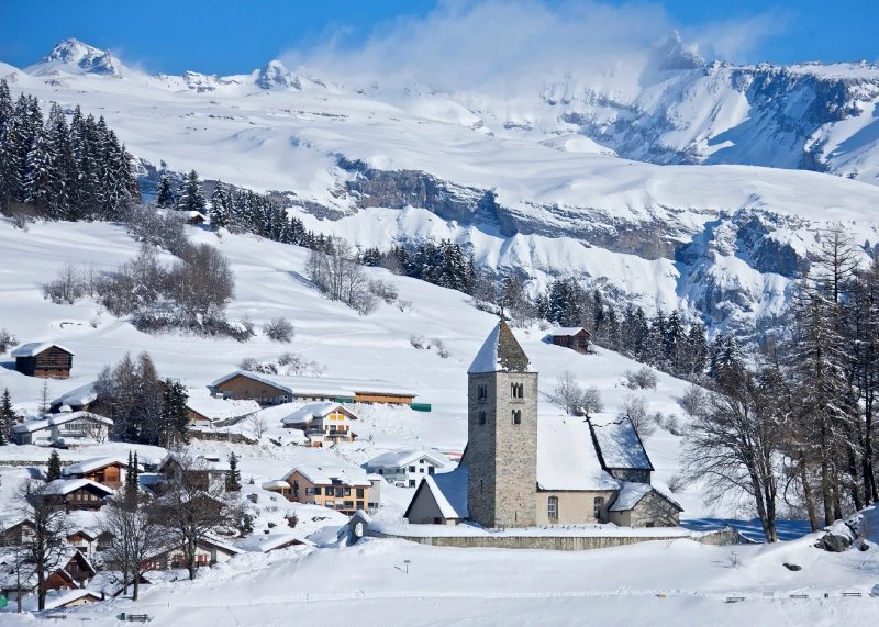 ski resort Flims-Laax-Falera, Switzerland