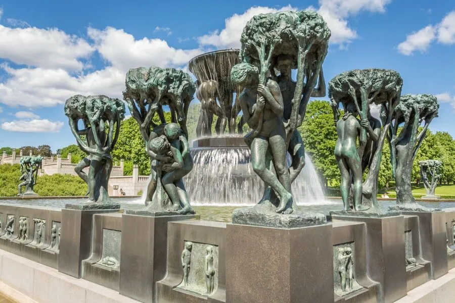 Oslo landmarks Vigeland Park